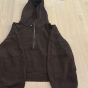 Mocha brown quarter zip scuba from Lululemon